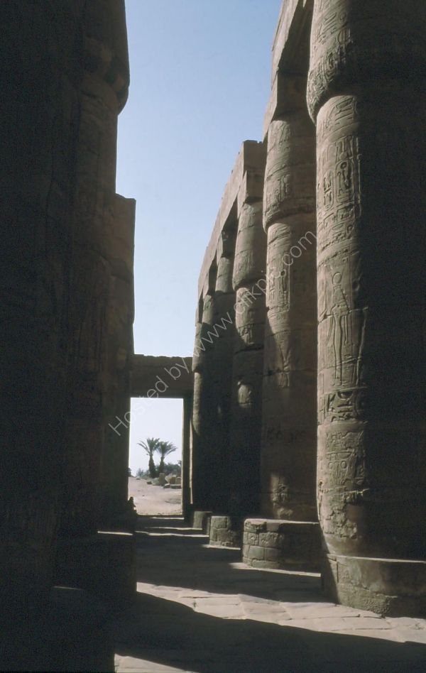 Looking through Hypostyle Hall, Karnak Temple, Luxor
